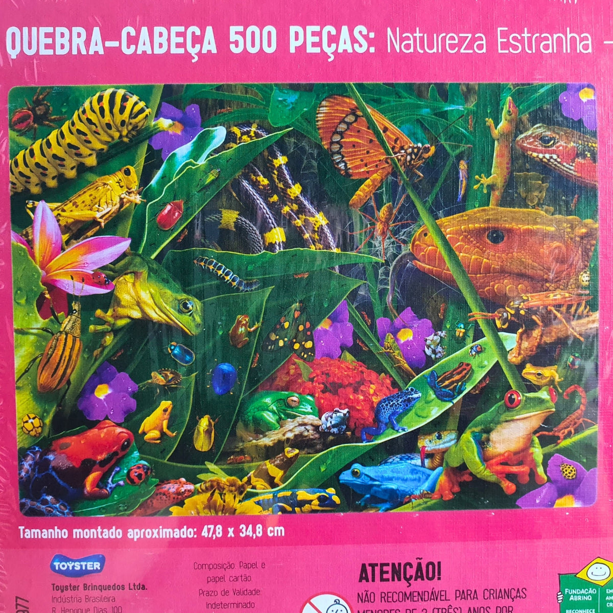 Quebra-Cabeça Toyster Natureza Estranha - Bichos Bizarros 500 Peças Quebra-Cabeça Toyster Natureza Estranha - Bichos Bizarros 500 Peças